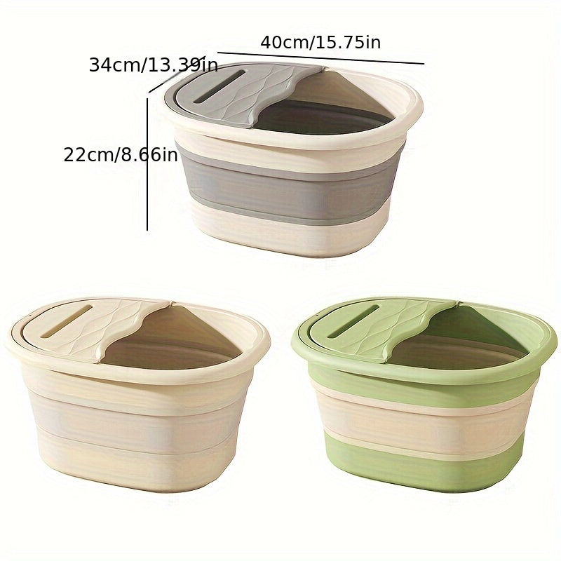 Portable Folding Foot Soak Tub with Massage and Insulation for Home Spa