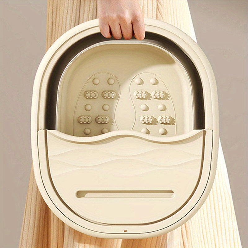 Портативная складная ванна для ног с массажем и изоляцией для домашнего спа