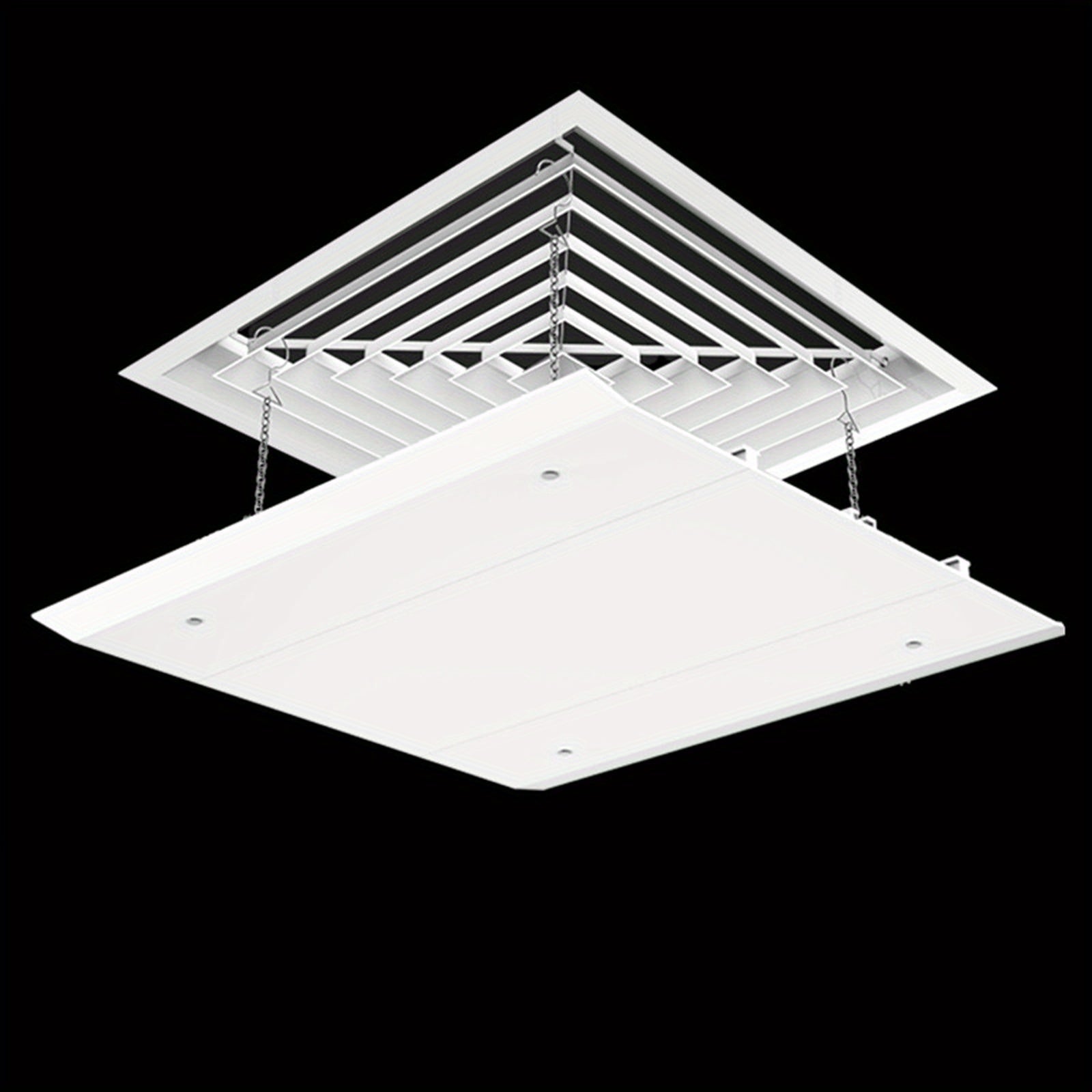 Square Plastic Ceiling Diffuser for HVAC Systems 20.32cm Air Vent Cover