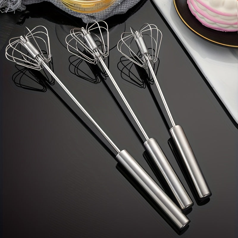 Stainless Steel Hand-Powered Whisk for Baking and Cooking Kitchen Utensil