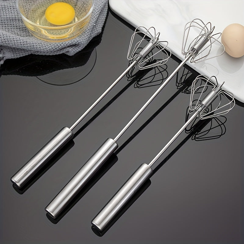 Stainless Steel Hand-Powered Whisk for Baking and Cooking Kitchen Utensil