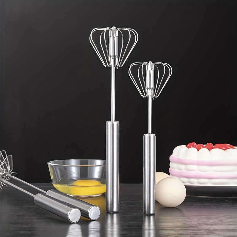Stainless Steel Hand-Powered Whisk for Baking and Cooking Kitchen Utensil