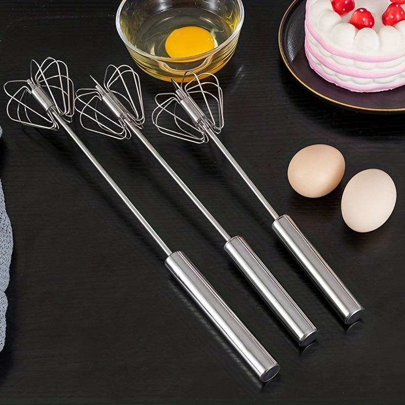 Stainless Steel Hand-Powered Whisk for Baking and Cooking Kitchen Utensil