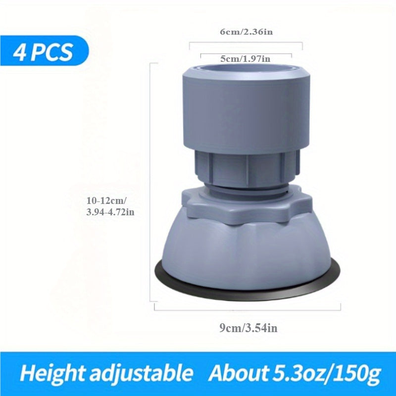 4-Pack Adjustable Appliance Feet Moisture-Proof Plastic Anti-Vibration Base