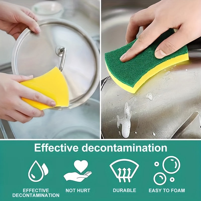 50-100 Durable Double-Sided Cleaning Sponges for Kitchen and Home