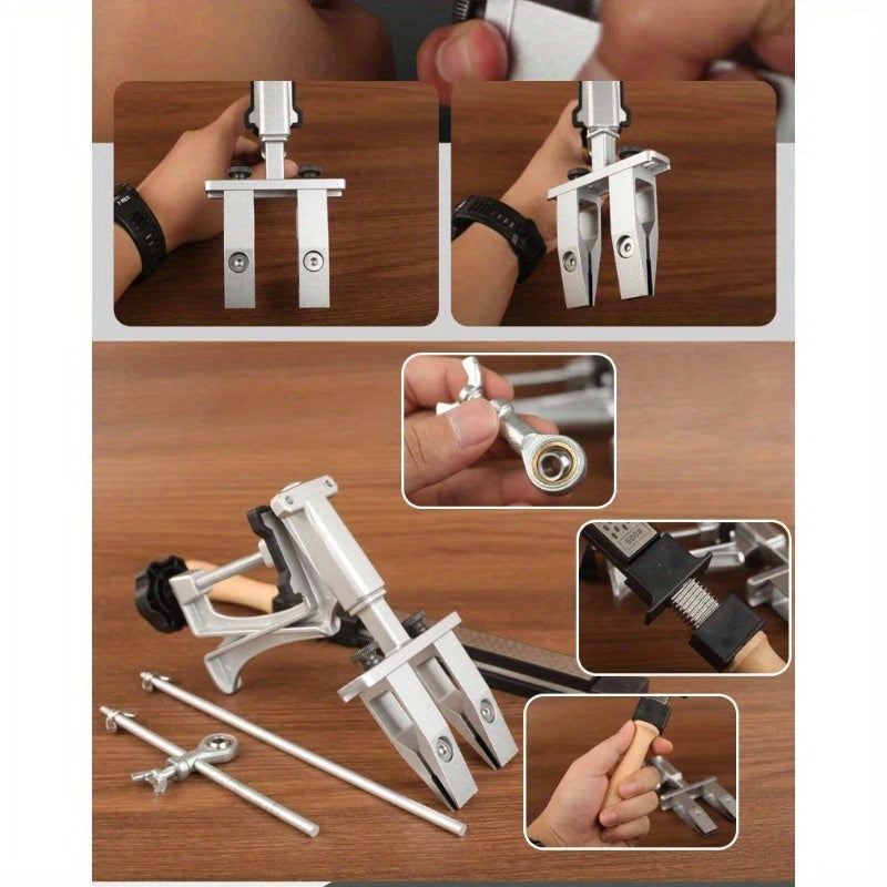 Kitchen Knife Sharpener System with ABS Case and Diamond Stone for Angle Grinder Use