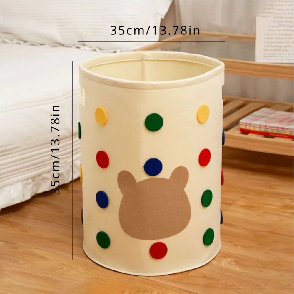 Folding Laundry Hamper with Animal Print Design Multi-Purpose Storage Basket for Clothes Toys Shoes