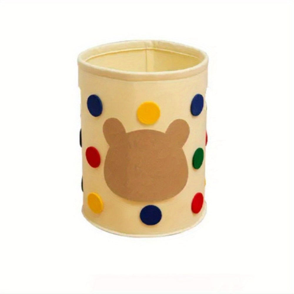 Folding Laundry Hamper with Animal Print Design Multi-Purpose Storage Basket for Clothes Toys Shoes