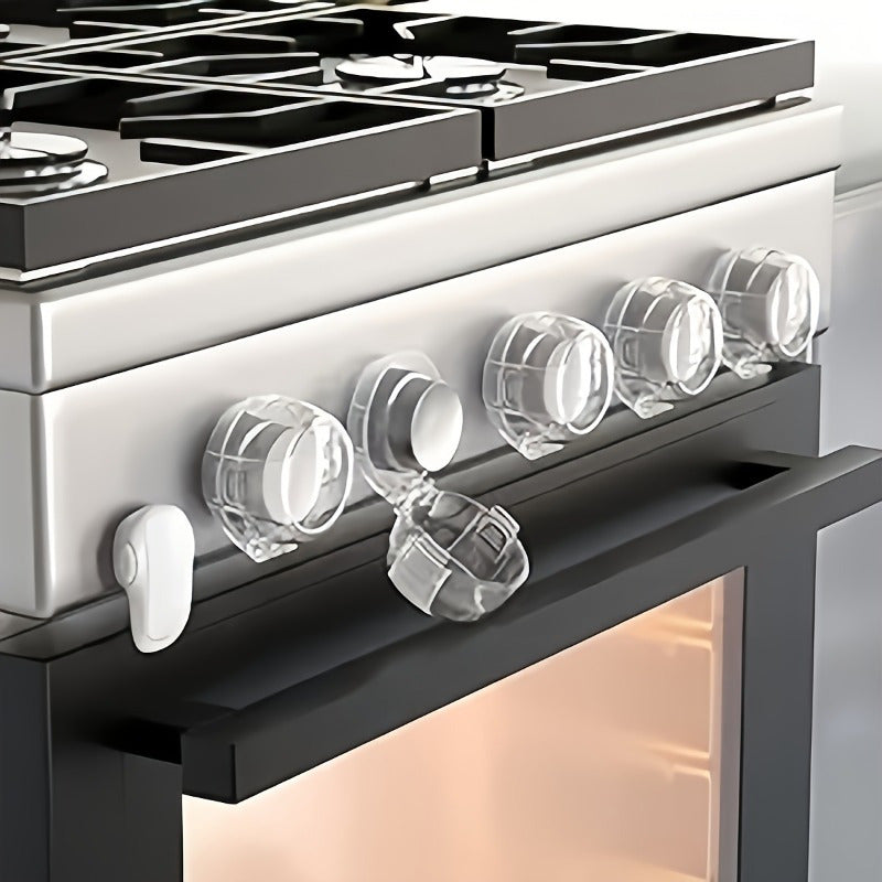 Stove Knob Covers with Enhanced Buckle Design for Gas Ovens Safety