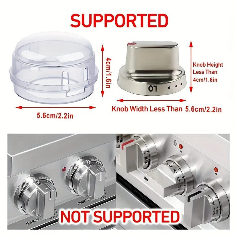 Stove Knob Covers with Enhanced Buckle Design for Gas Ovens Safety