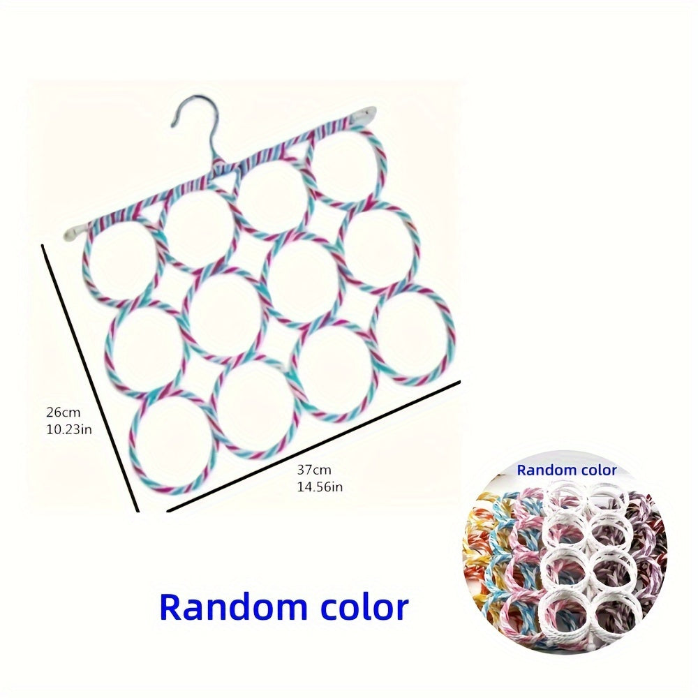 Plastik sharf tashkilotchisi tutqichlari 12 ta halqali shkaf saqlash uchun
