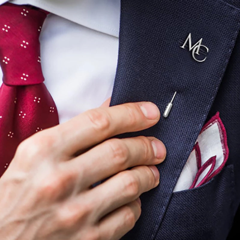 Personalized Custom Name Brooch Lapel Pin for Grooms Men Unisex Gift for Men Fathers Couples Halloween Weddings Christmas Thanksgiving