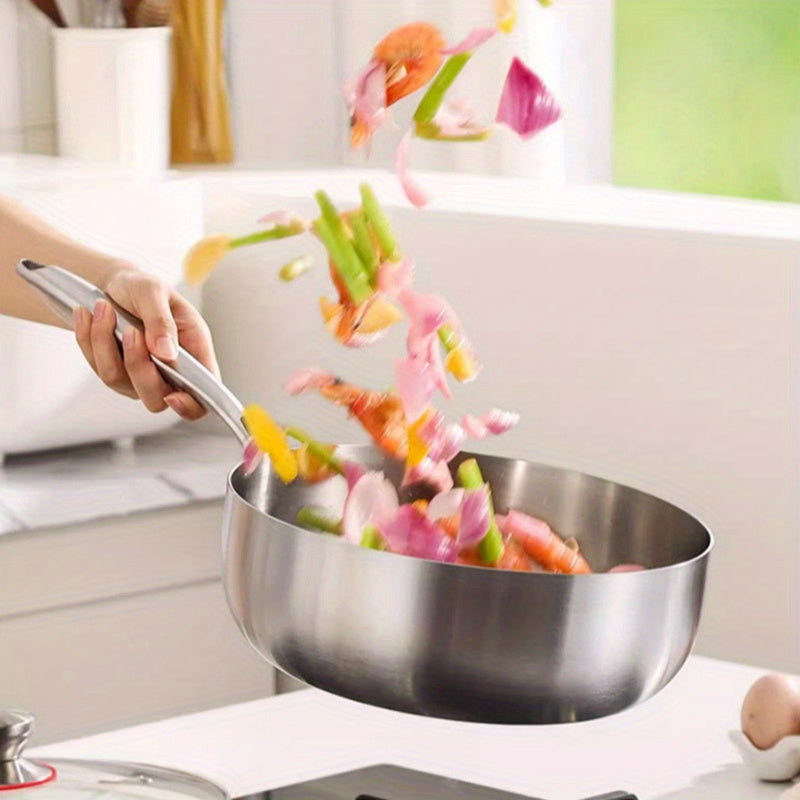 Нержавеющая сталь суповая кастрюля с ручкой, антипригарная, для подогрева молока на индукционной плите