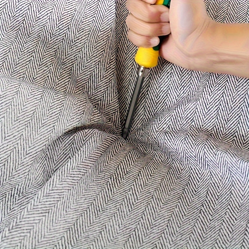 Folding Storage Box with Handle Large Capacity Gray Striped for Toy and Clothing Organization