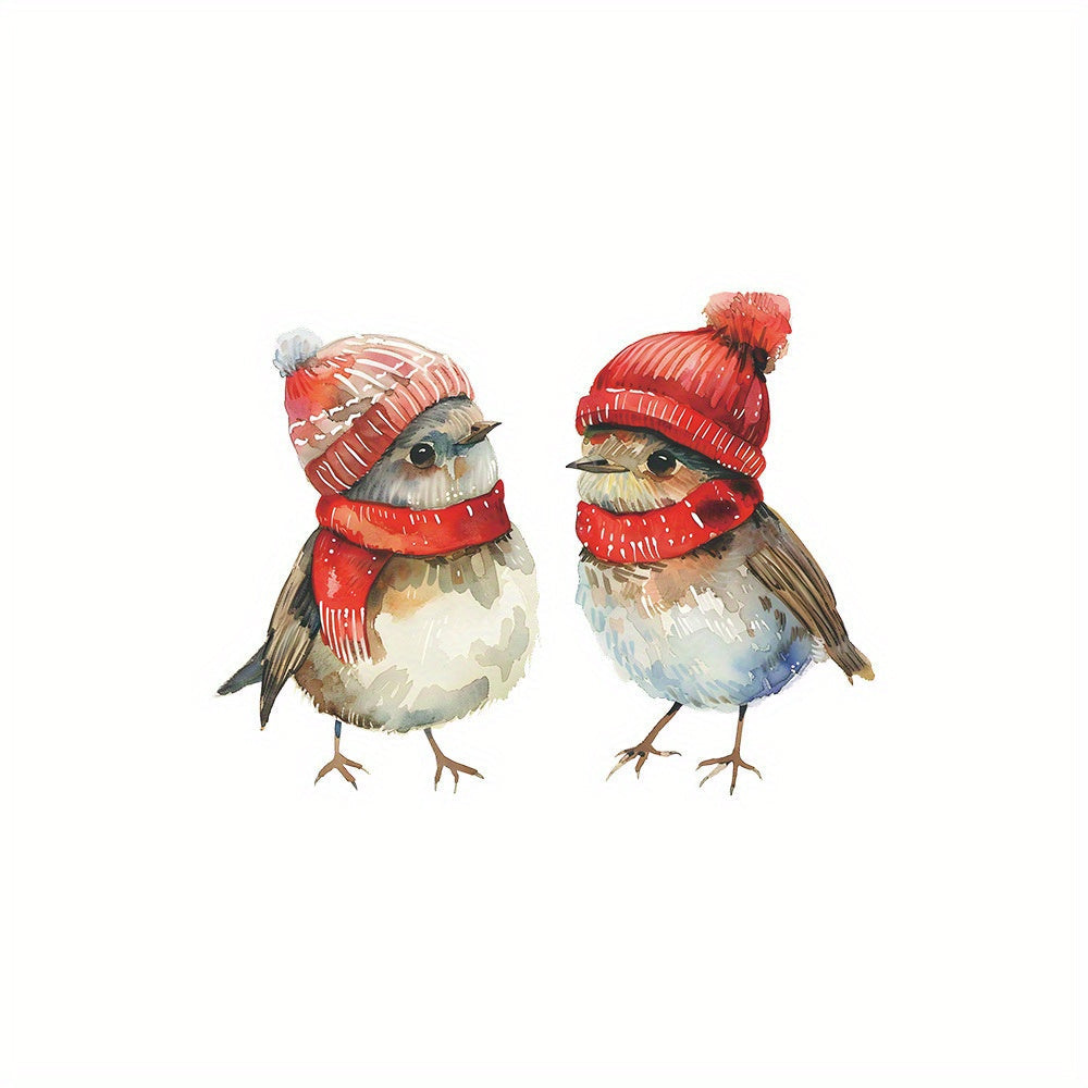 Christmas Bird Window Stickers Festive Decor for Home Bathroom Bedroom Balcony