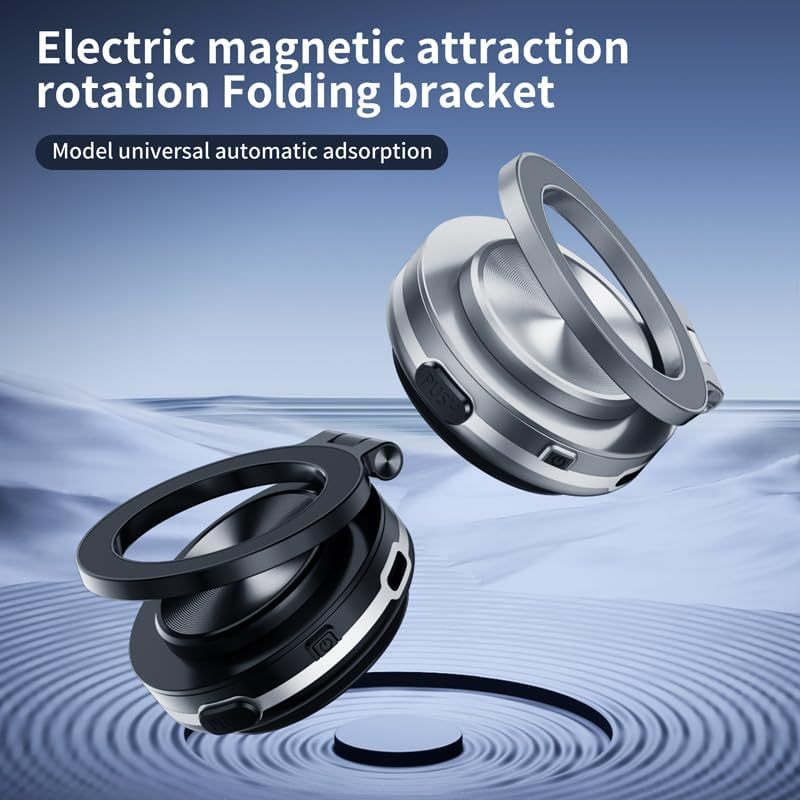 Magnetic Car Phone Holder Wireless 360° Rotation Strong Suction Universal