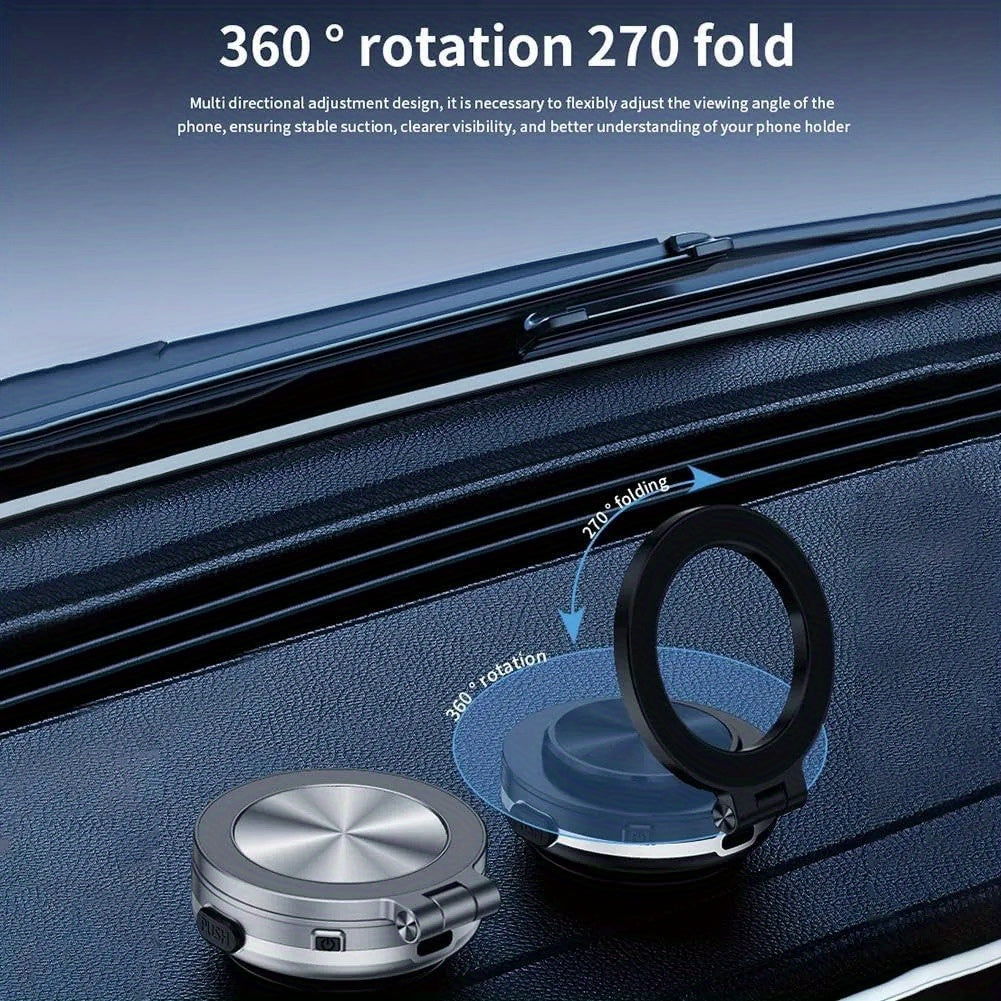 Magnetic Car Phone Holder Wireless 360° Rotation Strong Suction Universal