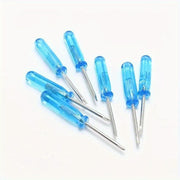 Set de 10 mini destornilladores azules para reparación y electrónica, cabeza cruzada de 2mm