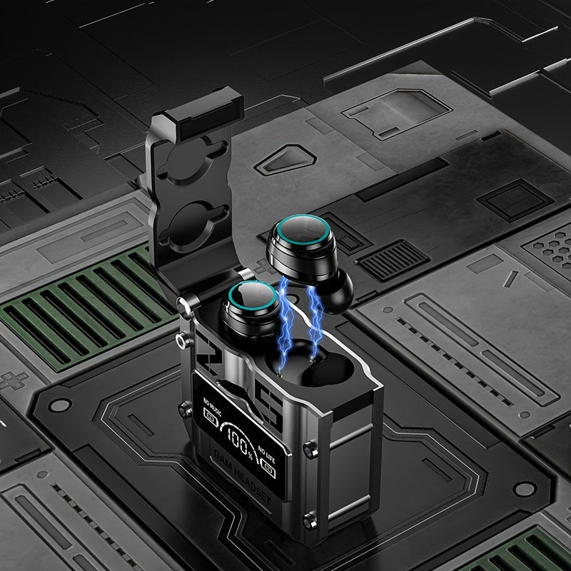 Wireless Open-Back Waterproof Earbuds with Touch Control and Condenser Microphone