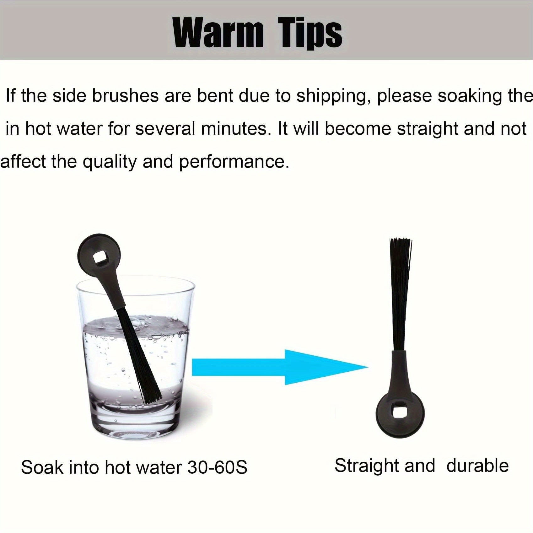 6pcs Replacement Side Brushes for Robot Vacuum Cleaners Durable Plastic Accessories