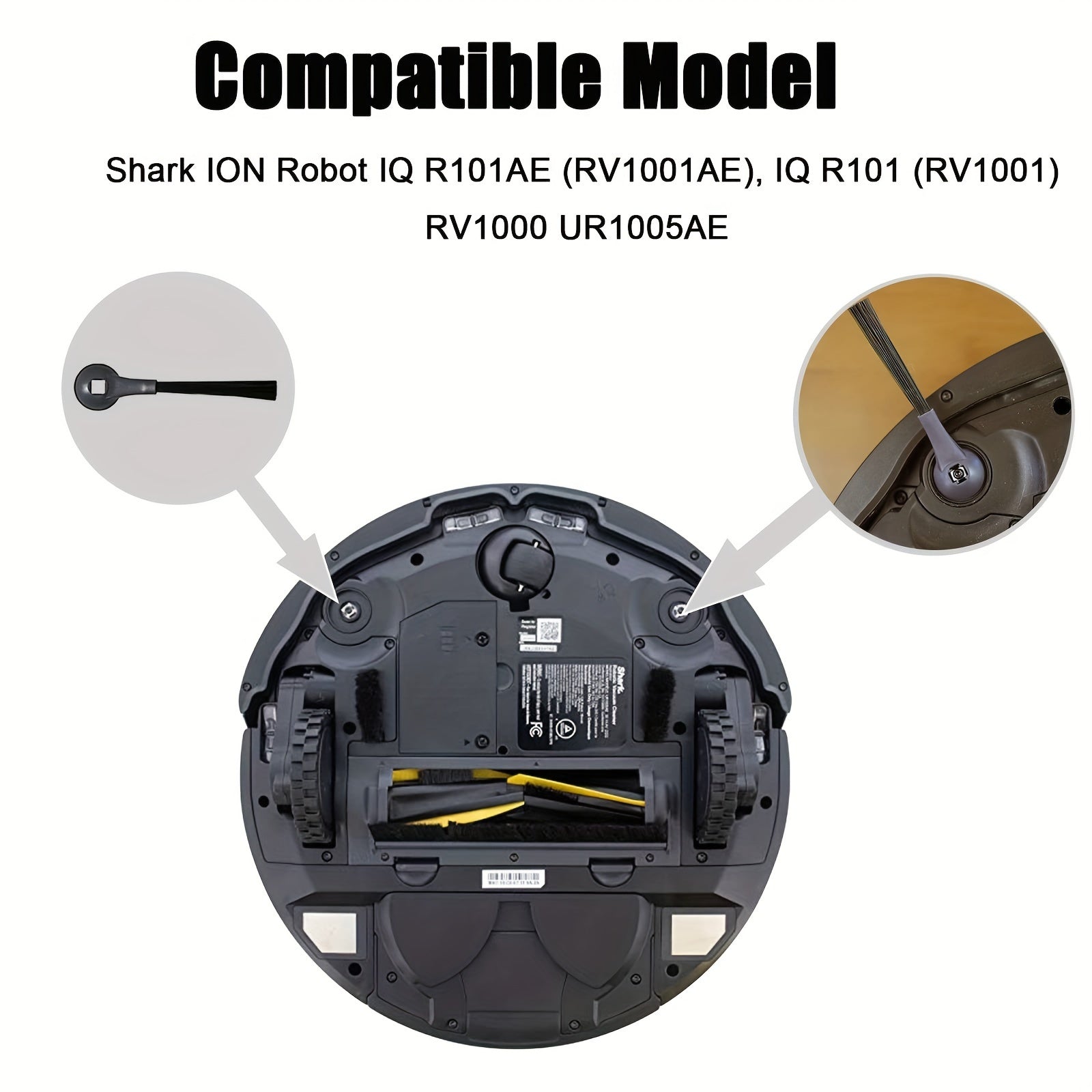 6pcs Replacement Side Brushes for Robot Vacuum Cleaners Durable Plastic Accessories