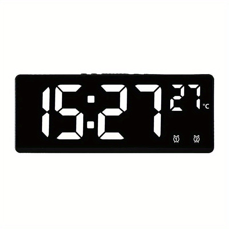 Large Screen USB Powered Digital Alarm Clock with Multiple Alarms and Date Display