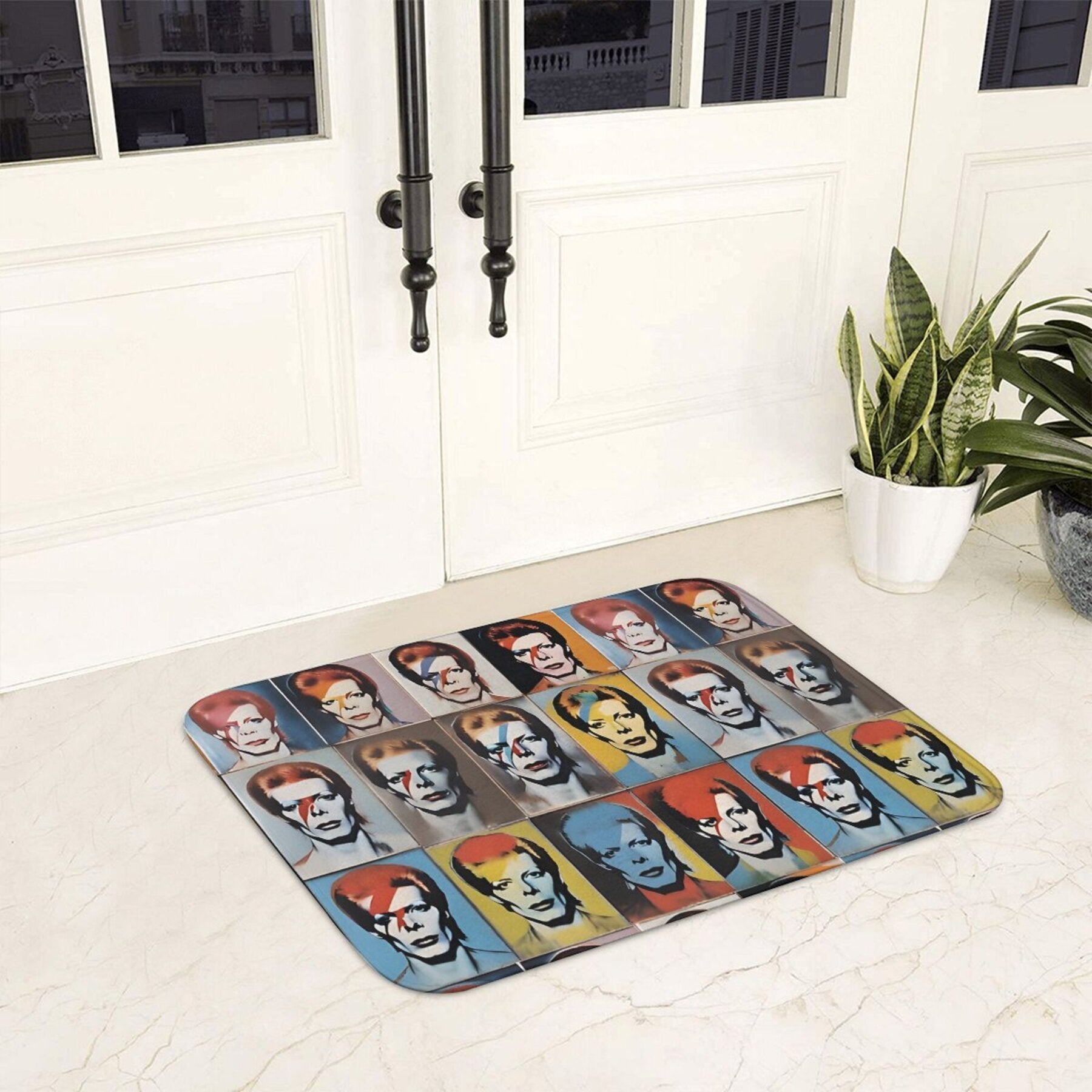 Christmas Polyester Rug Machine Washable Bathroom Kitchen Entrance Decor