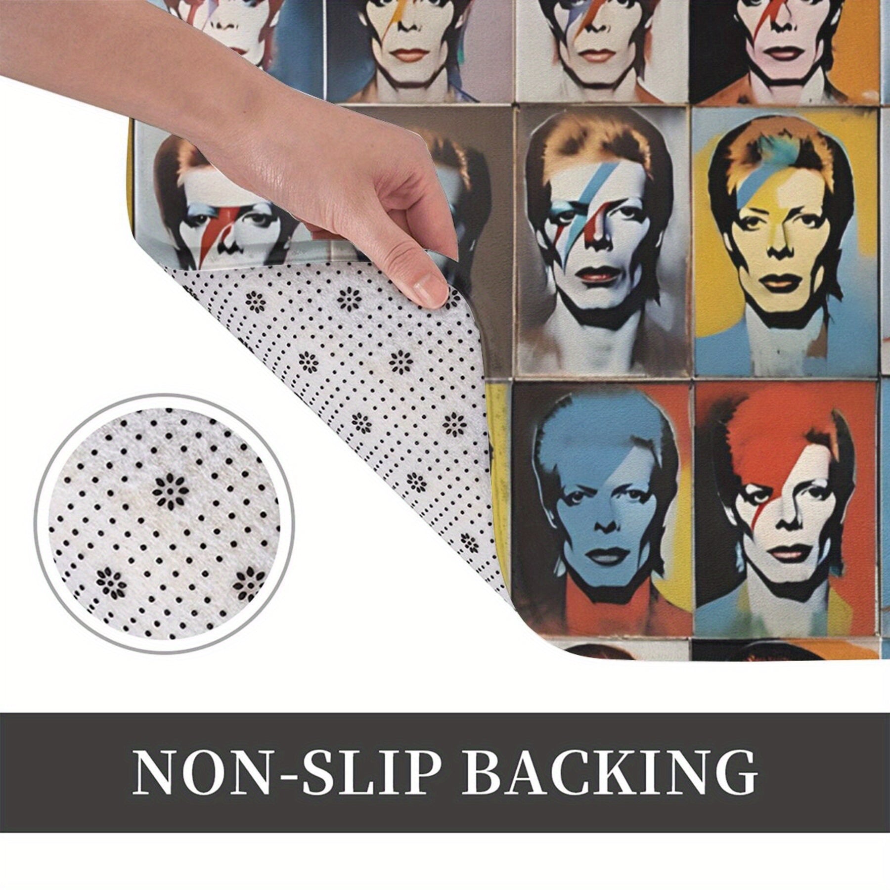 Christmas Polyester Rug Machine Washable Bathroom Kitchen Entrance Decor