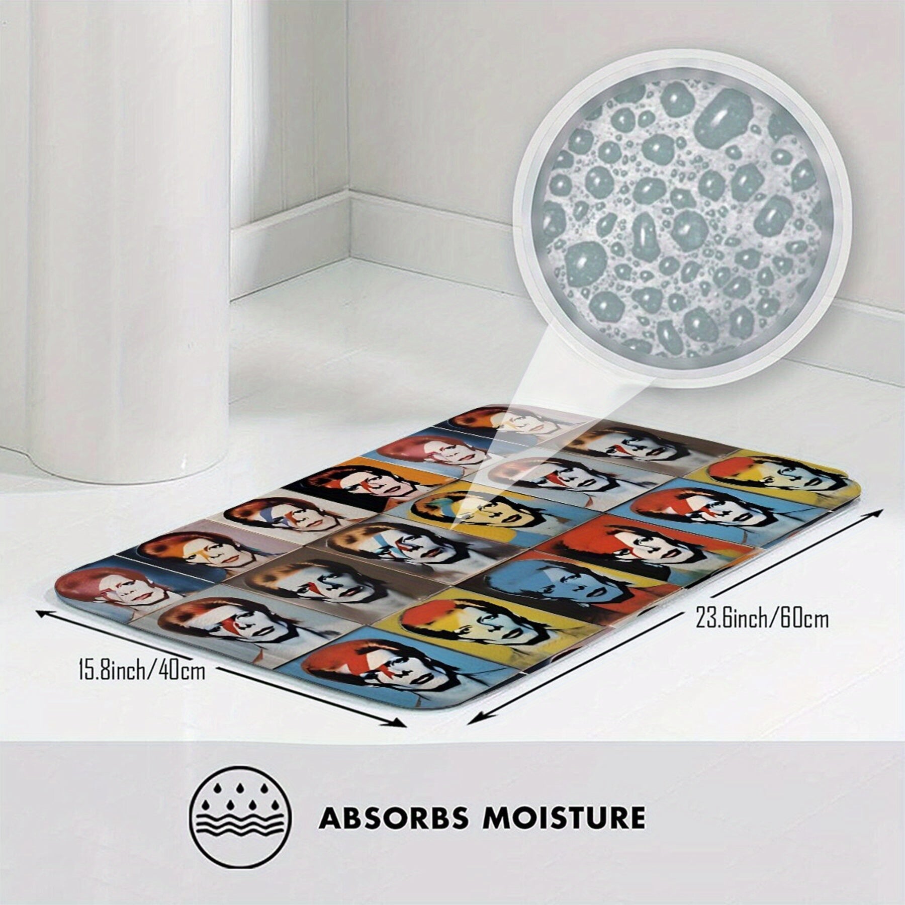 Christmas Polyester Rug Machine Washable Bathroom Kitchen Entrance Decor