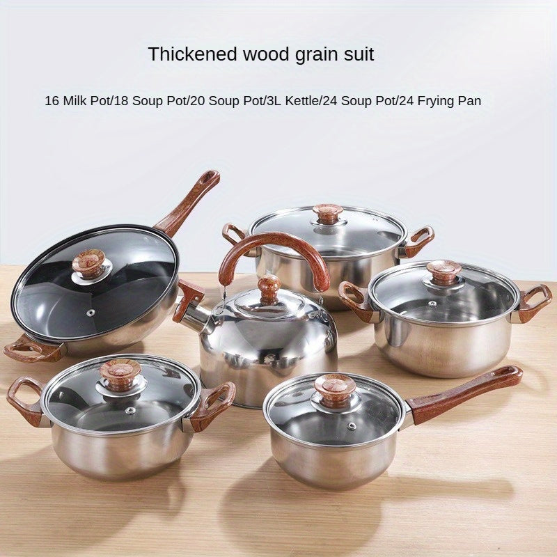 Stainless Steel Cookware Set for Home Kitchen and Dinner Parties