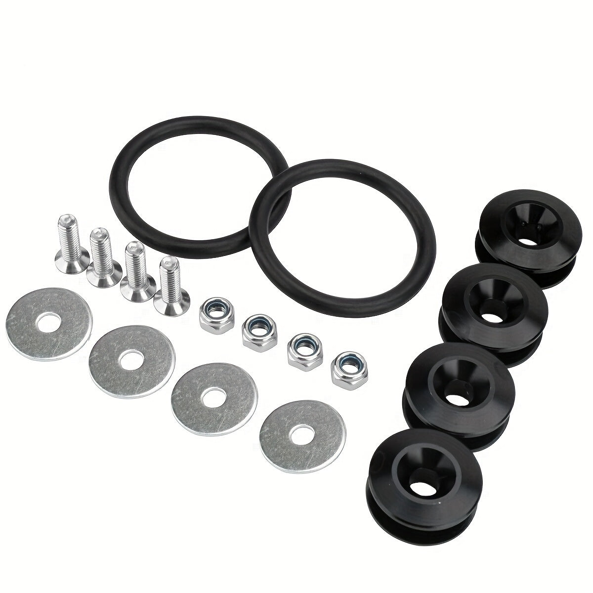 Universal Aluminum Front And Rear Bumper Quick-Release Kit With Gaskets