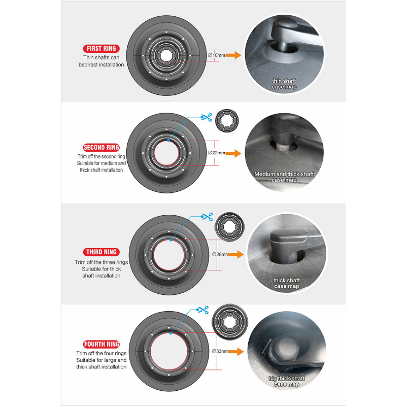 Universal Car Wiper Blade Hole Guard Cover Kit ABS Anti-Dust Rain Snow Protector