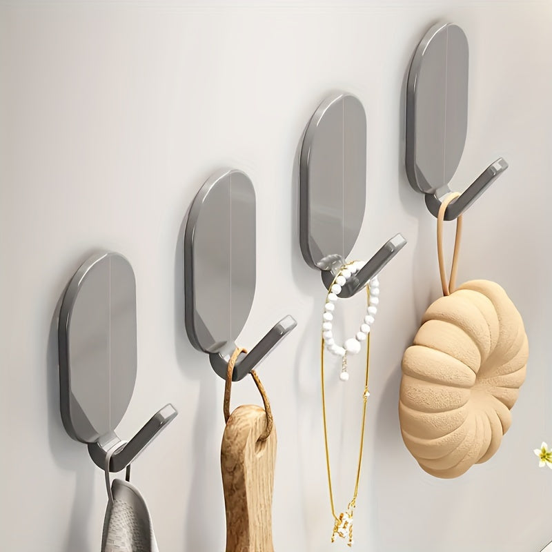 Ganchos adhesivos impermeables de alta resistencia para baño y aseo, sin taladro, duraderos, de ABS, para toallas y batas