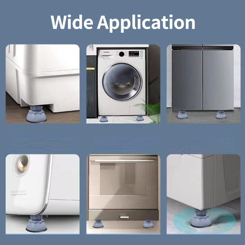4-Pack Adjustable Appliance Feet Moisture-Proof Plastic Anti-Vibration Base