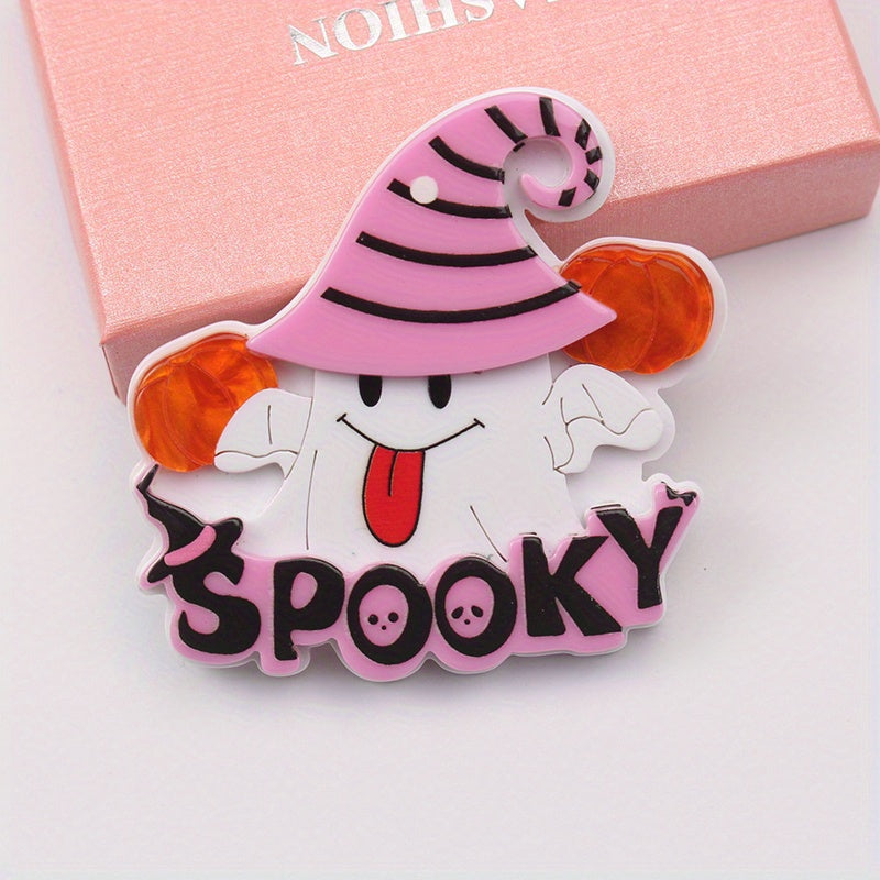 Halloween Spooky Brooch Pin Acrylic Men’s Accessory Gift Idea