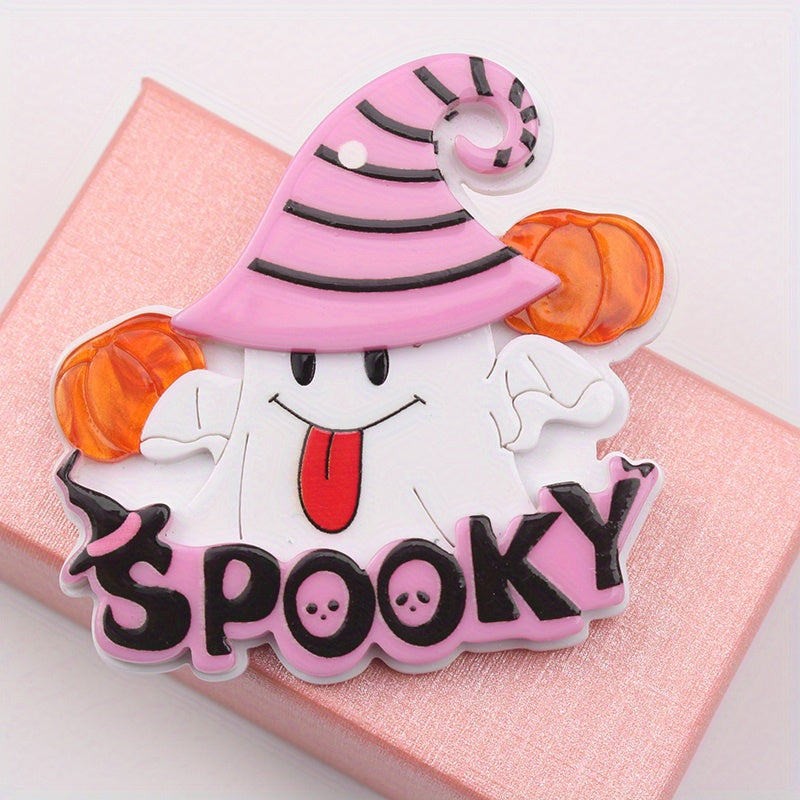 Halloween Spooky Brooch Pin Acrylic Men’s Accessory Gift Idea