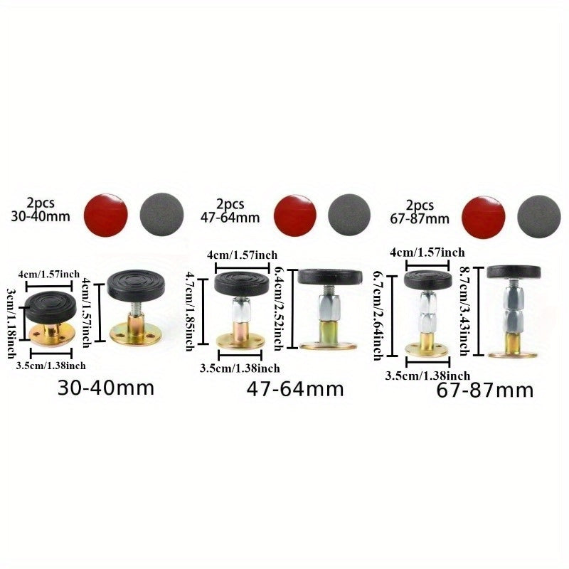 Комплект из 2 регулируемых стабилизаторов каркаса кровати — металлические и пластиковые противотрясущие инструменты, предотвращает движение изголовья кровати, предотвращает покачивание изголовья и не требует электричества.