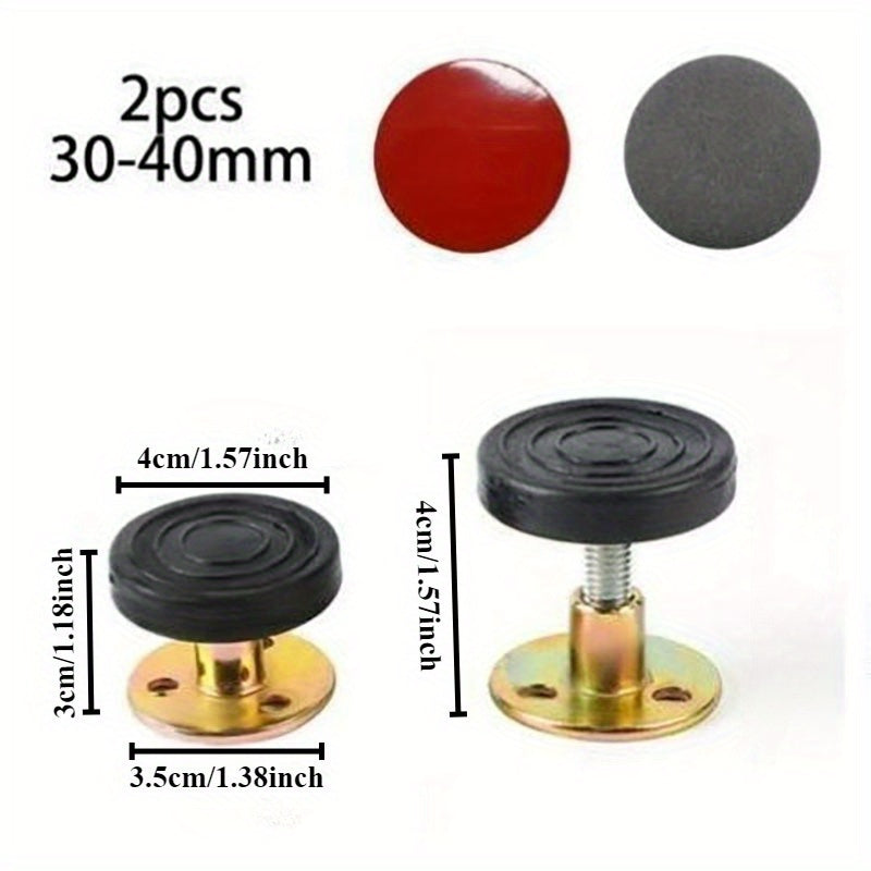 Комплект из 2 регулируемых стабилизаторов каркаса кровати — металлические и пластиковые противотрясущие инструменты, предотвращает движение изголовья кровати, предотвращает покачивание изголовья и не требует электричества.