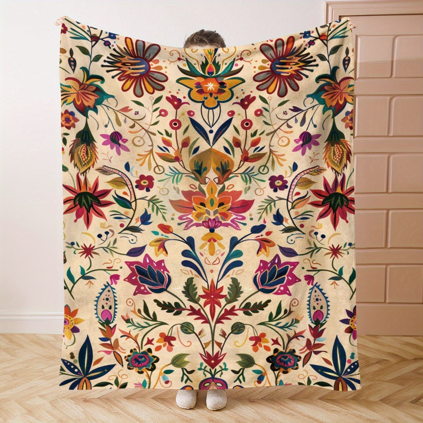 Плед из фланели в арабском стиле - мягкий, уютный и универсальный для кровати, дивана, офиса или кемпинга | Легкий, теплый и подходящий для всех сезонов, подарков или путешествий.