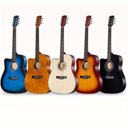 Ko'p ranglarda mashq qilish uchun 38 dyuymli yog'och xalq gitarasi