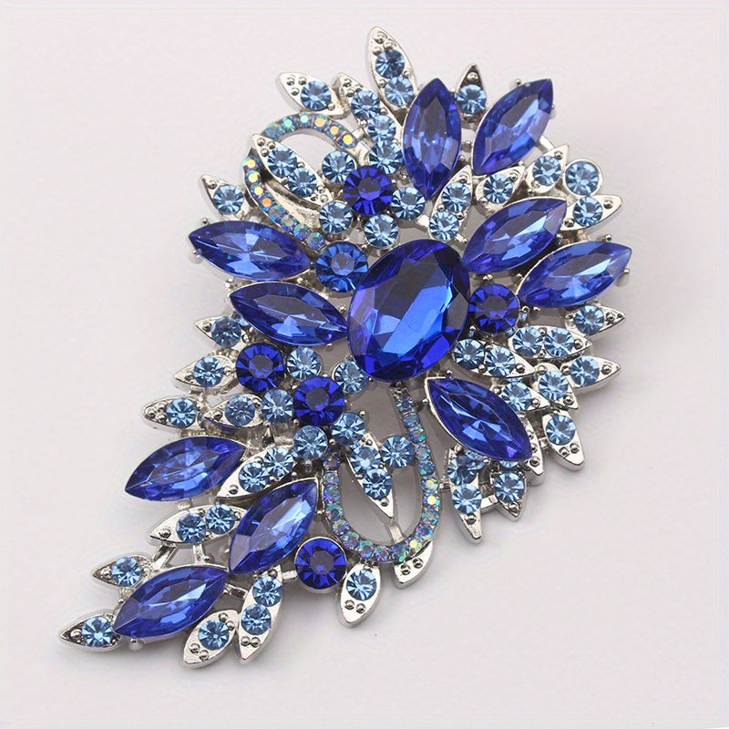 Retro Rhinestone Brooch Pin for Women and Girls Stylish Beach Accessory Autumn Winter Gift