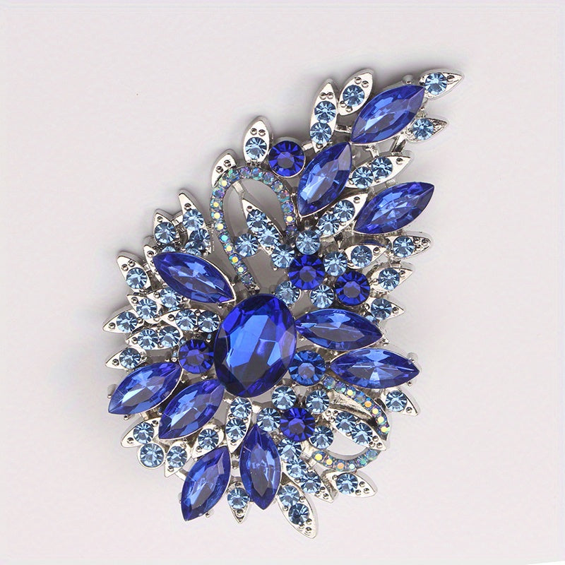 Retro Rhinestone Brooch Pin for Women and Girls Stylish Beach Accessory Autumn Winter Gift