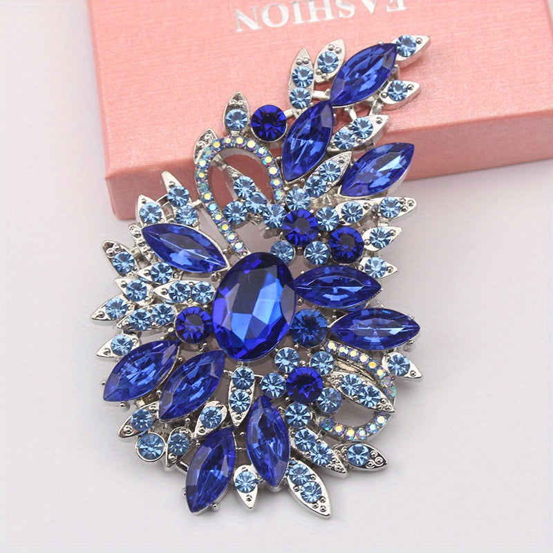 Retro Rhinestone Brooch Pin for Women and Girls Stylish Beach Accessory Autumn Winter Gift