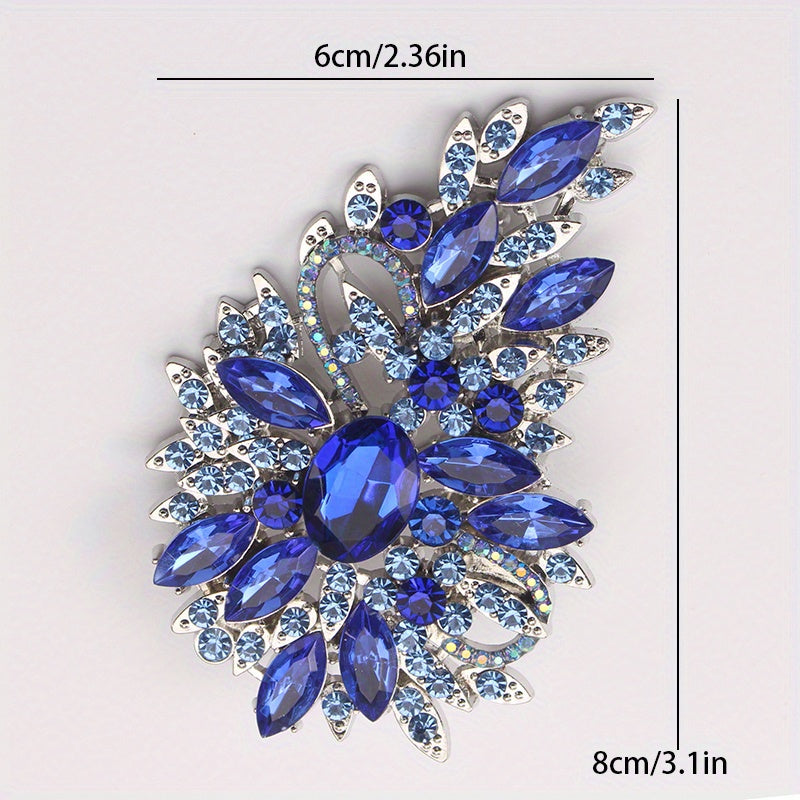 Retro Rhinestone Brooch Pin for Women and Girls Stylish Beach Accessory Autumn Winter Gift