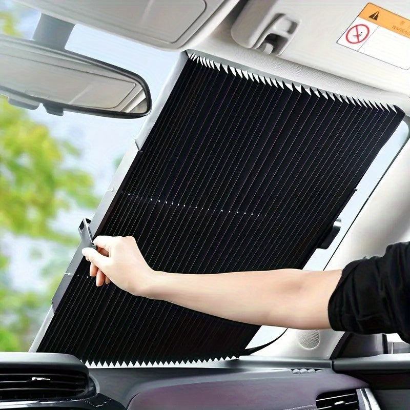 Sombrilla de sol para coche con protección UV, plegable, con película de aluminio reflectante para parabrisas y ventana trasera