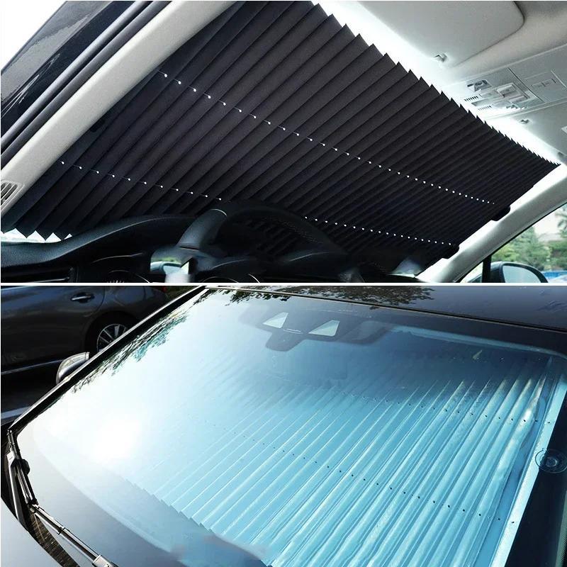 Sombrilla de sol para coche con protección UV, plegable, con película de aluminio reflectante para parabrisas y ventana trasera