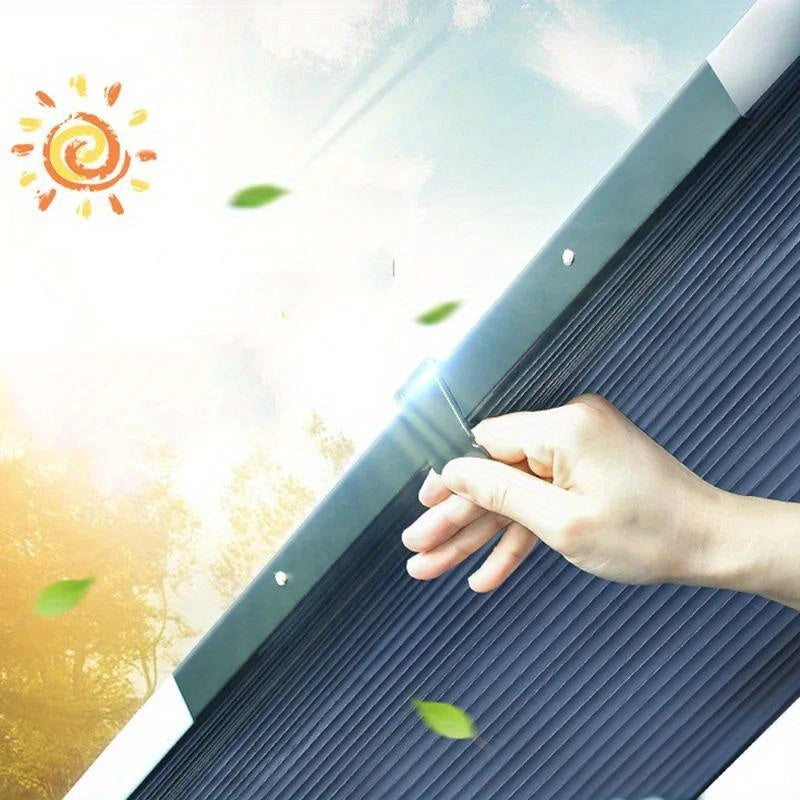 Sombrilla de sol para coche con protección UV, plegable, con película de aluminio reflectante para parabrisas y ventana trasera