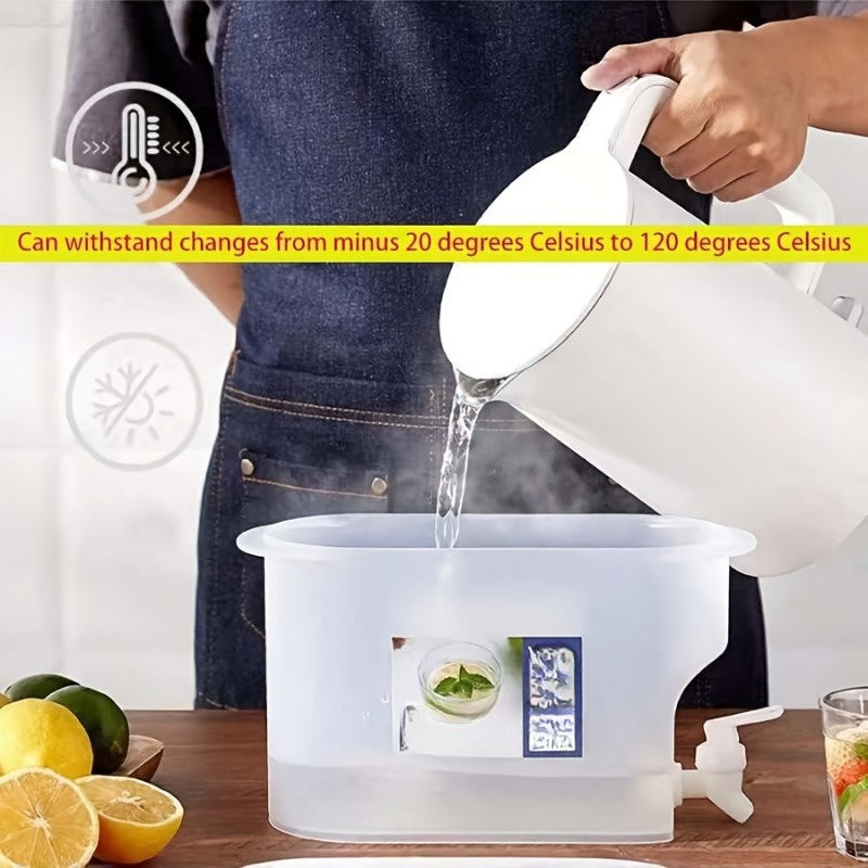 Dispensador de bebidas de plástico a prueba de fugas de 3.5L con grifo, botella de agua reutilizable para almacenamiento en cocina