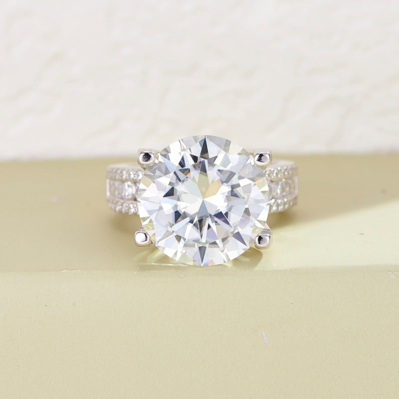 10 Carat Moissanite Engagement Ring Sterling Silver Wedding Jewelry for Special Occasions