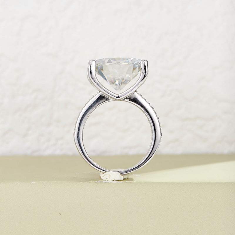 10 Karat Moissanite uzuk, sterling kumush to'y taqinchoqlari, maxsus tadbirlar uchun